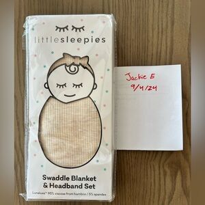 Little sleepies swaddle and bow